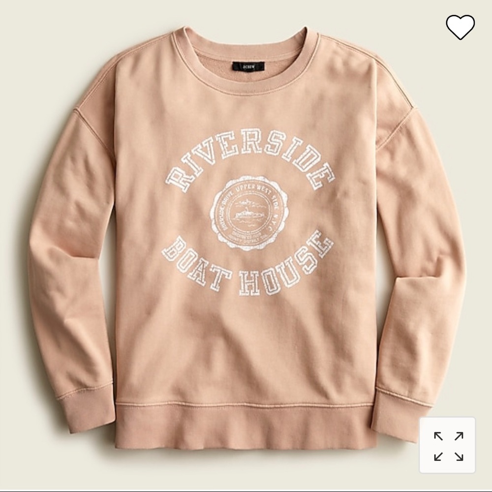 JCrew University sweatshirt in Luxury Camel
